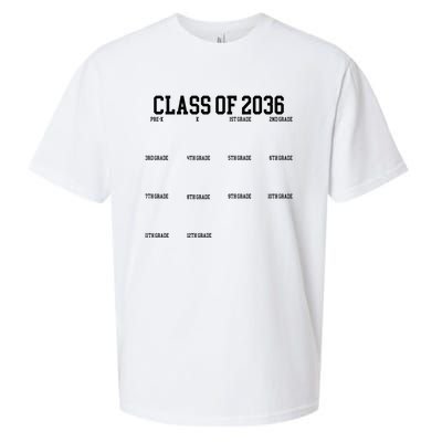 Class Of 2036 Grow With Me Handprint Graduation Sueded Cloud Jersey T-Shirt