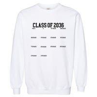 Class Of 2036 Grow With Me Handprint Graduation Garment-Dyed Sweatshirt