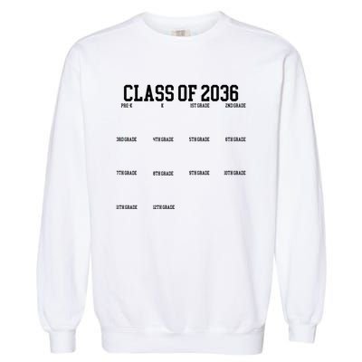 Class Of 2036 Grow With Me Handprint Graduation Garment-Dyed Sweatshirt