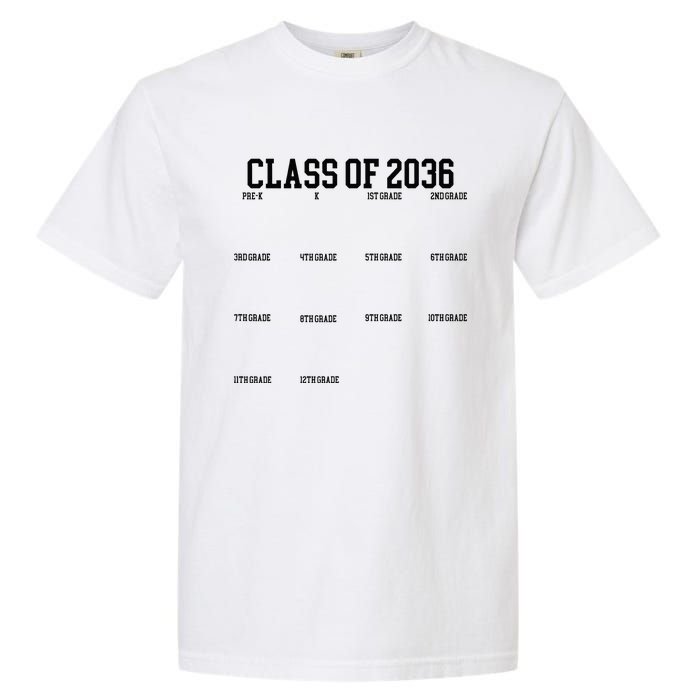 Class Of 2036 Grow With Me Handprint Graduation Garment-Dyed Heavyweight T-Shirt