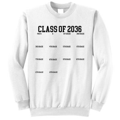 Class Of 2036 Grow With Me Handprint Graduation Sweatshirt