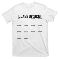 Class Of 2036 Grow With Me Handprint Graduation T-Shirt