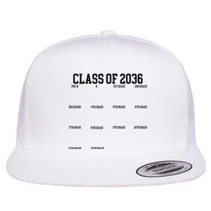 Class Of 2036 Grow With Me Handprint Graduation Flat Bill Trucker Hat