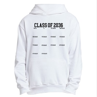 Class Of 2036 Grow With Me Handprint Graduation Urban Pullover Hoodie