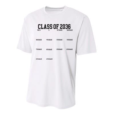 Class Of 2036 Grow With Me Handprint Graduation Performance Sprint T-Shirt