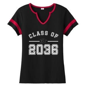 Class Of 2036 Graduation Ladies Halftime Notch Neck Tee