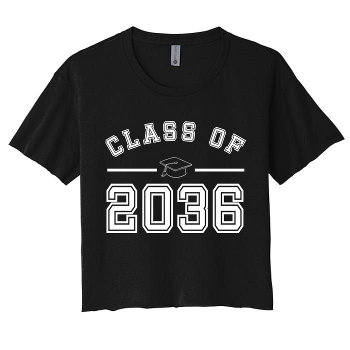Class Of 2036 Graduation Women's Crop Top Tee