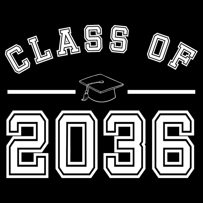 Class Of 2036 Graduation Women's Crop Top Tee