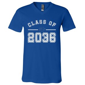 Class Of 2036 Graduation V-Neck T-Shirt