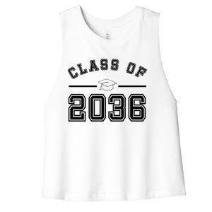 Class Of 2036 Graduation Women's Racerback Cropped Tank