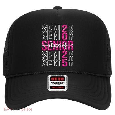 Class Of 2025 Graduate College High School Senior 2025 Gift High Crown Mesh Back Trucker Hat