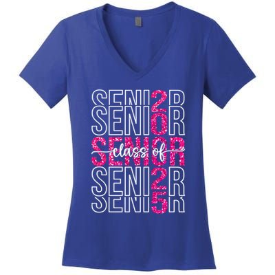 Class Of 2025 Graduate College High School Senior 2025 Gift Women's V-Neck T-Shirt