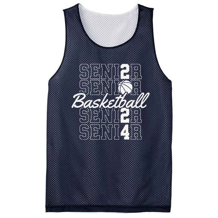 Class Of 2024 Senior Basketball Mesh Reversible Basketball Jersey Tank