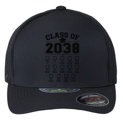 Class Of 2038 Grow With Me Checklist Prek To 12th Grade Gift Flexfit Unipanel Trucker Cap