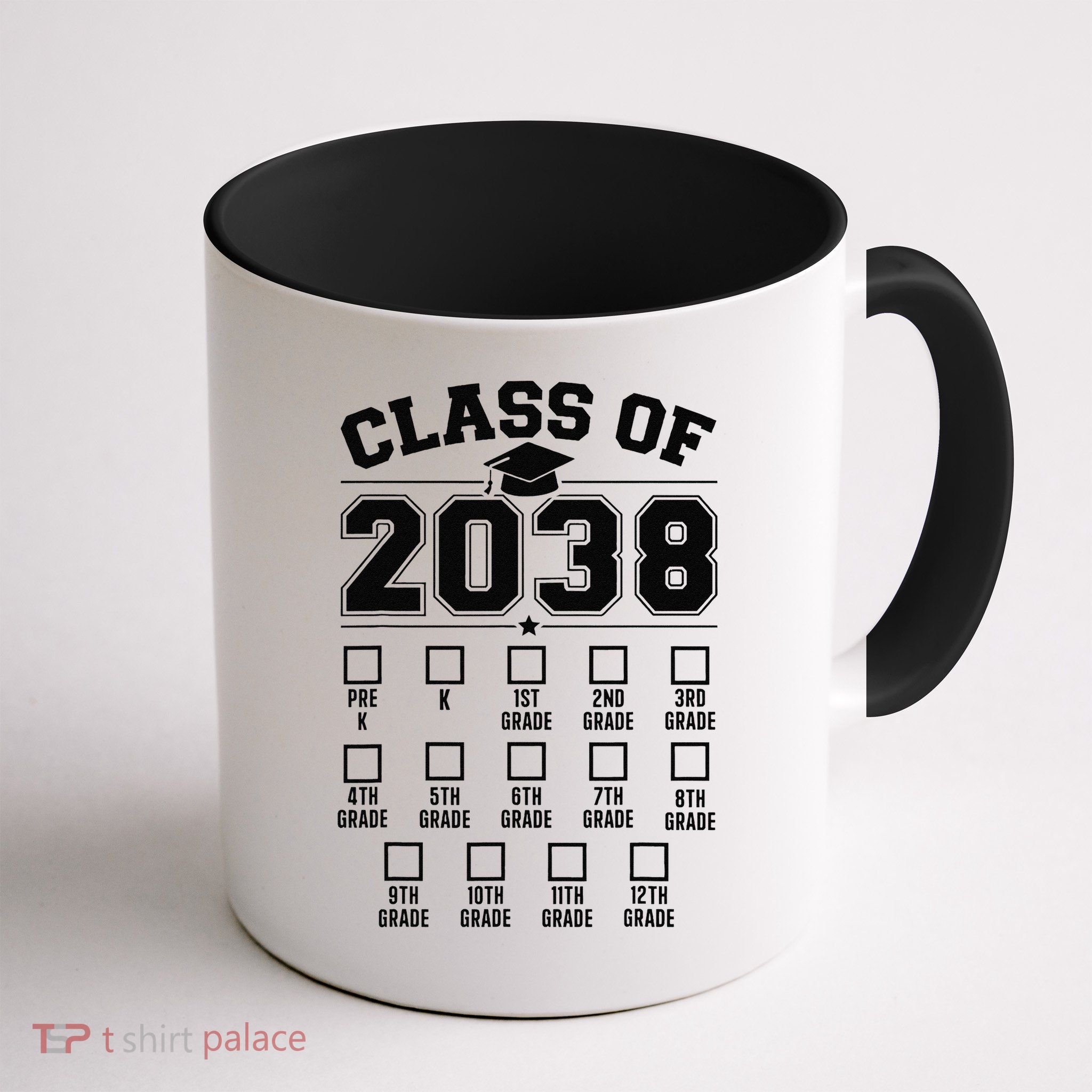 Class Of 2038 Grow With Me Checklist Prek To 12th Grade Gift Mug
