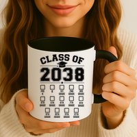 Class Of 2038 Grow With Me Checklist Prek To 12th Grade Gift Mug