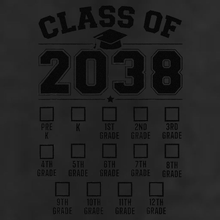 Class Of 2038 Grow With Me Checklist Prek To 12th Grade Gift Microfiber Hand Towel