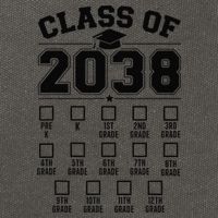 Class Of 2038 Grow With Me Checklist Prek To 12th Grade Gift Cotton Canvas Backpack
