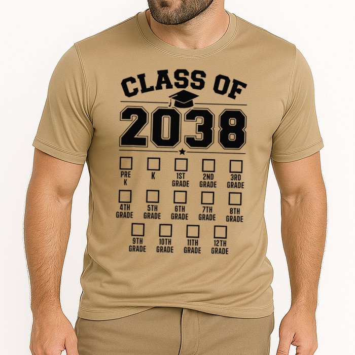 Class Of 2038 Grow With Me Checklist Prek To 12th Grade Gift Performance Shirt