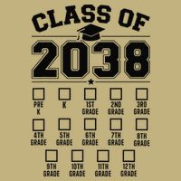 Class Of 2038 Grow With Me Checklist Prek To 12th Grade Gift Performance Shirt