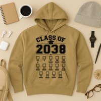 Class Of 2038 Grow With Me Checklist Prek To 12th Grade Gift Hoodie