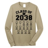 Class Of 2038 Grow With Me Checklist Prek To 12th Grade Gift Long Sleeve Shirt