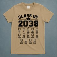 Class Of 2038 Grow With Me Checklist Prek To 12th Grade Gift T-Shirt