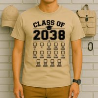 Class Of 2038 Grow With Me Checklist Prek To 12th Grade Gift T-Shirt