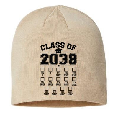 Class Of 2038 Grow With Me Checklist Prek To 12th Grade Gift Sustainable Beanie
