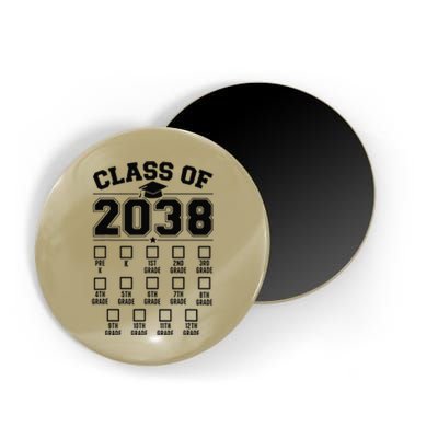 Class Of 2038 Grow With Me Checklist Prek To 12th Grade Gift Magnet