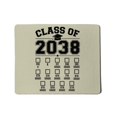 Class Of 2038 Grow With Me Checklist Prek To 12th Grade Gift Mousepad