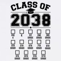 Class Of 2038 Grow With Me Checklist Prek To 12th Grade Gift Garment-Dyed Sweatshirt