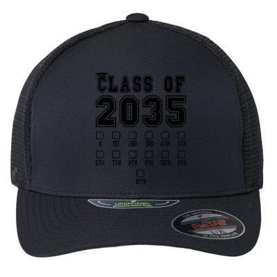 Class of 2035 Grow With Me First Day of School Check Mark Flexfit Unipanel Trucker Cap