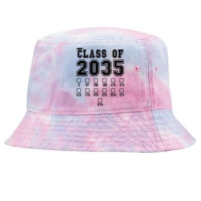 Class of 2035 Grow With Me First Day of School Check Mark Tie-Dyed Bucket Hat