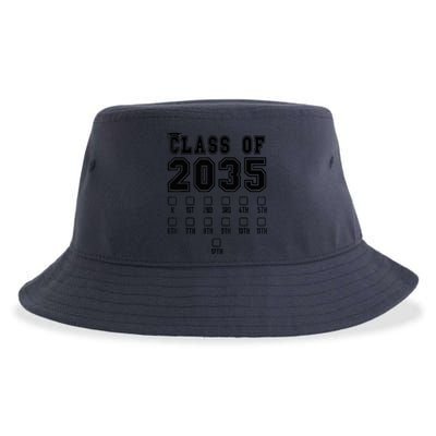 Class of 2035 Grow With Me First Day of School Check Mark Sustainable Bucket Hat