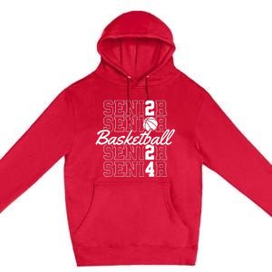 Class Of 2024 Senior Basketball Premium Pullover Hoodie