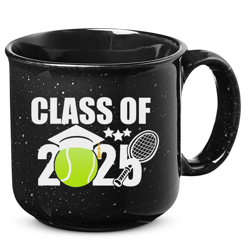 Class Of 2025 Graduation Senior Tennis Player Gifts 15oz Campfire Ceramic Mug
