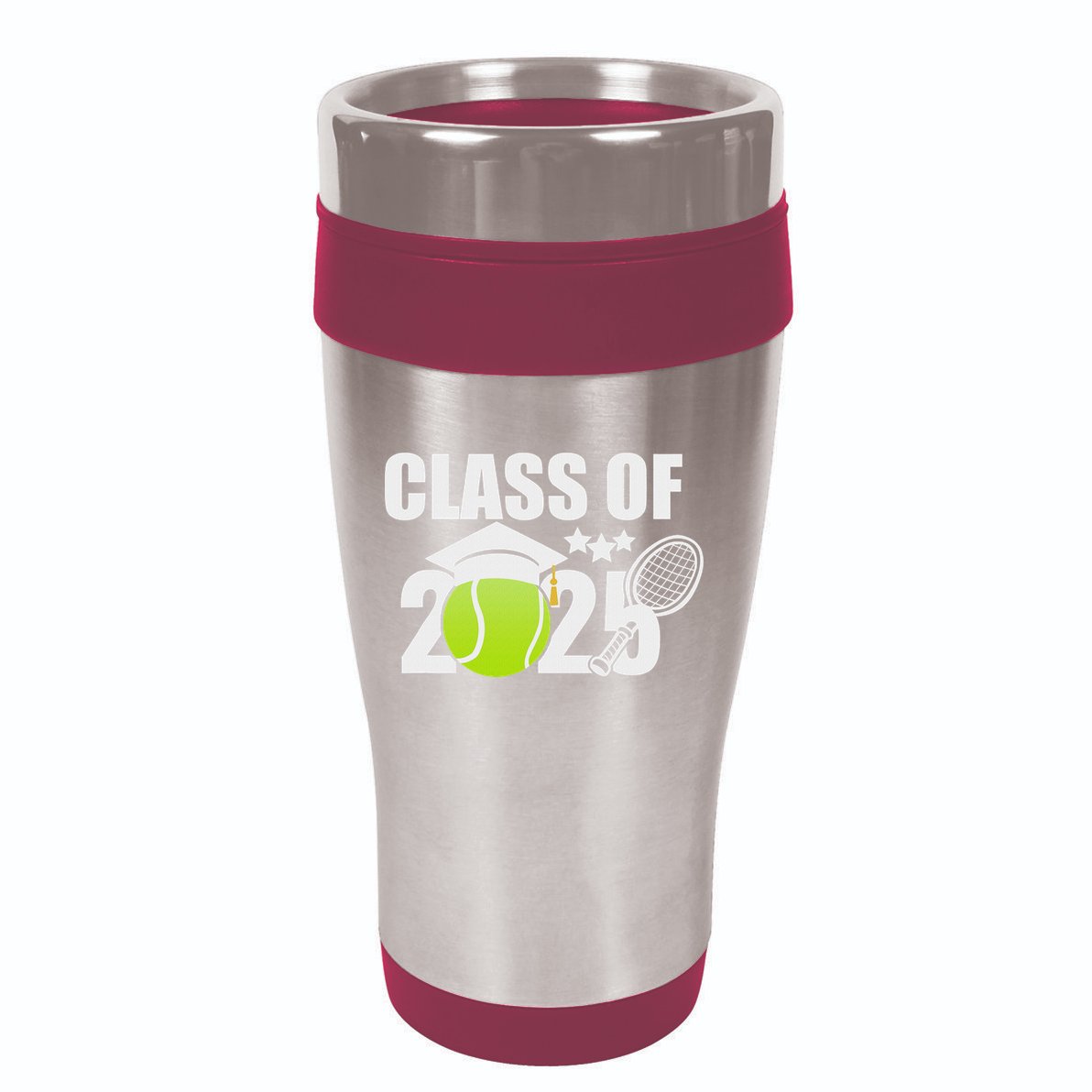 Class Of 2025 Graduation Senior Tennis Player Gifts 16oz Travel Tumbler