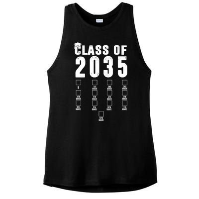 Class Of 2035 Graduation Countdown Ladies PosiCharge Tri-Blend Wicking Tank