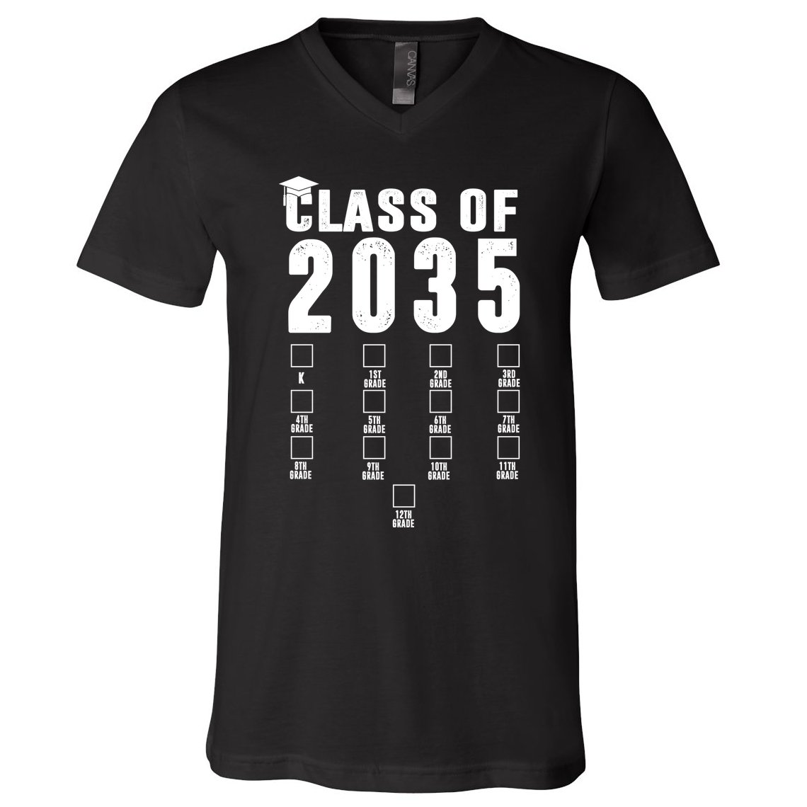 Class Of 2035 Graduation Countdown V-Neck T-Shirt