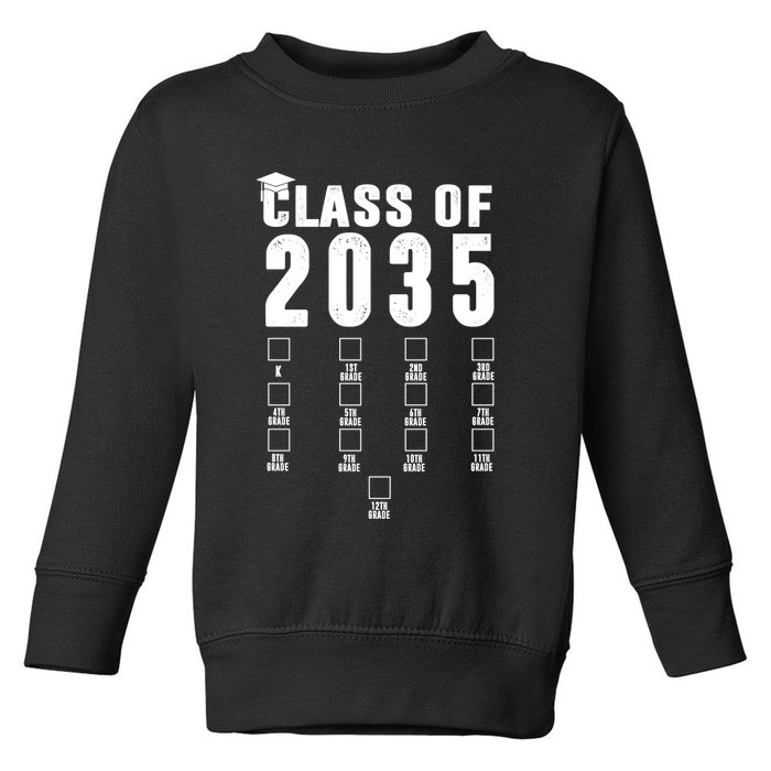 Class Of 2035 Graduation Countdown Toddler Sweatshirt