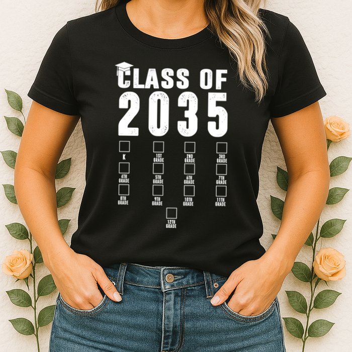 Class Of 2035 Graduation Countdown Womens T-Shirt