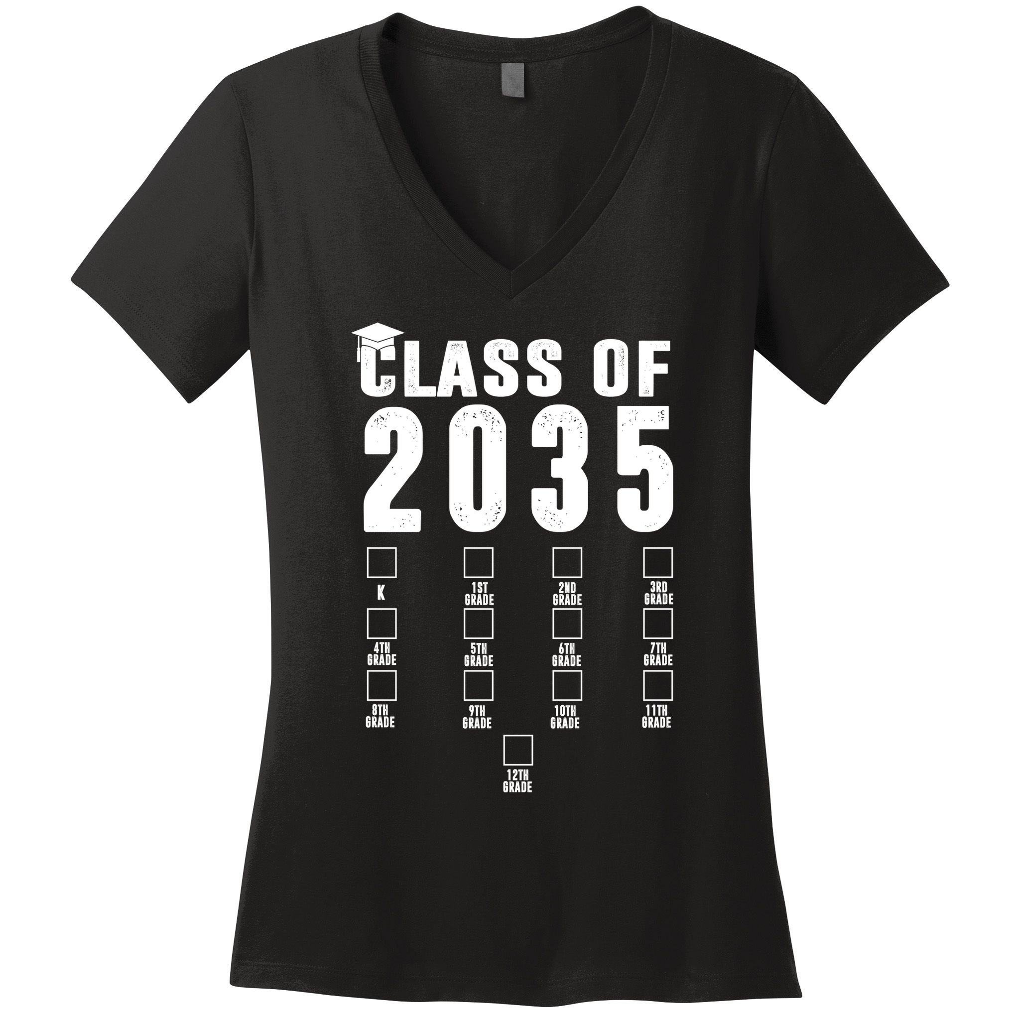 Class Of 2035 Graduation Countdown Women's V-Neck T-Shirt