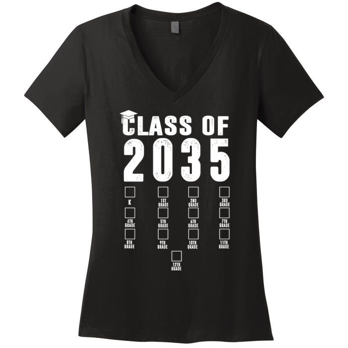 Class Of 2035 Graduation Countdown Women's V-Neck T-Shirt