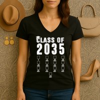 Class Of 2035 Graduation Countdown Women's V-Neck T-Shirt