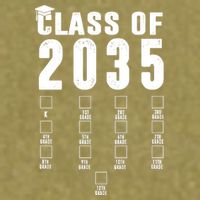 Class Of 2035 Graduation Countdown Garment-Dyed Women's Muscle Tee