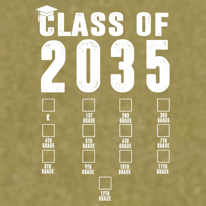 Class Of 2035 Graduation Countdown Garment-Dyed Women's Muscle Tee