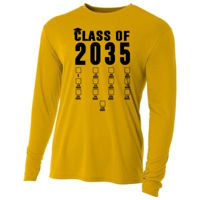 Class Of 2035 Graduation Countdown Cooling Performance Long Sleeve Crew