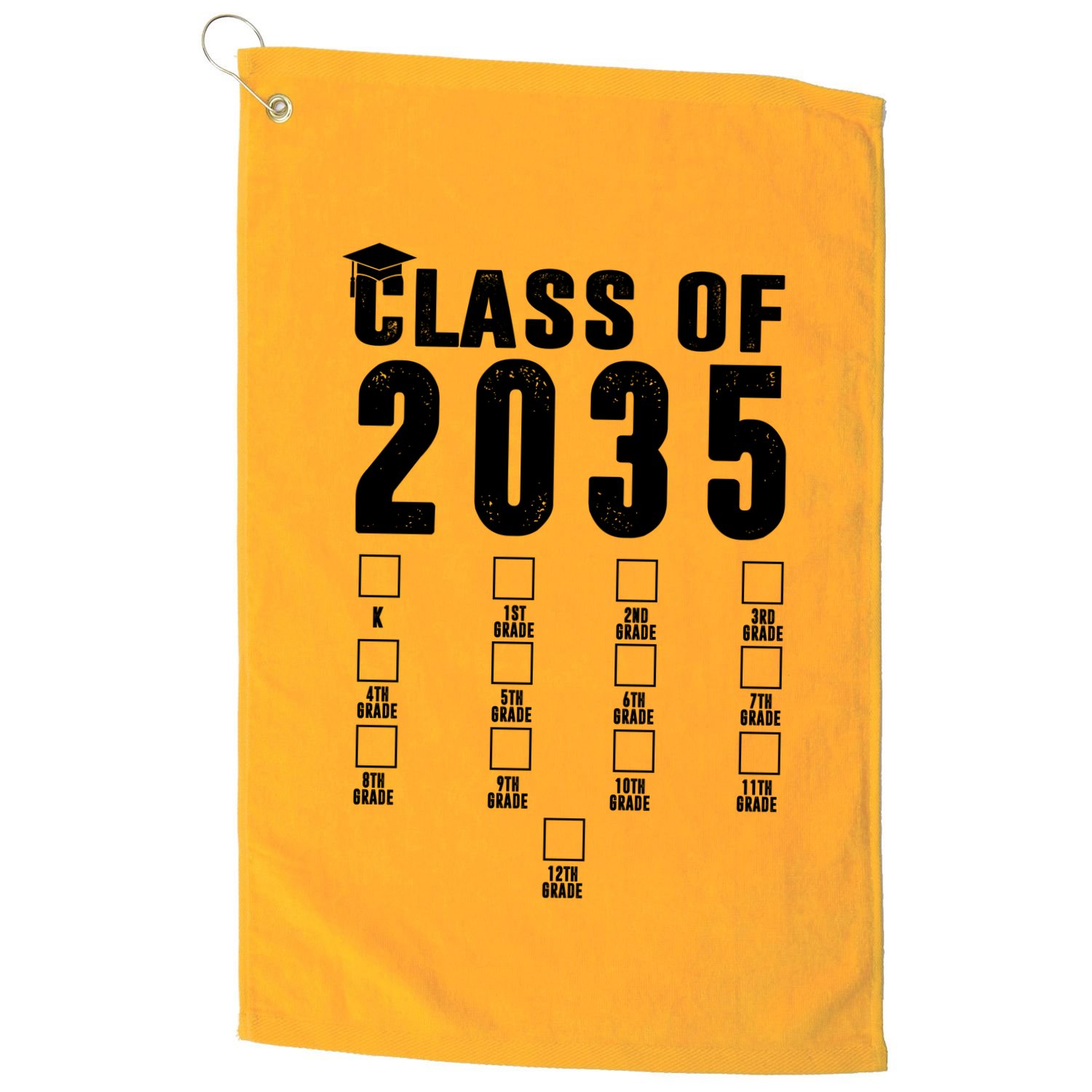 Class Of 2035 Graduation Countdown Golf Towel