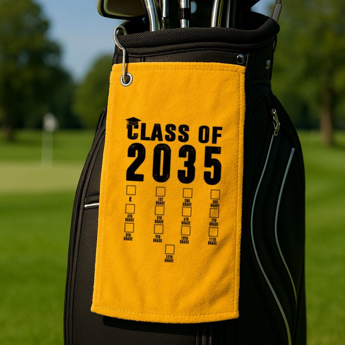 Class Of 2035 Graduation Countdown Golf Towel